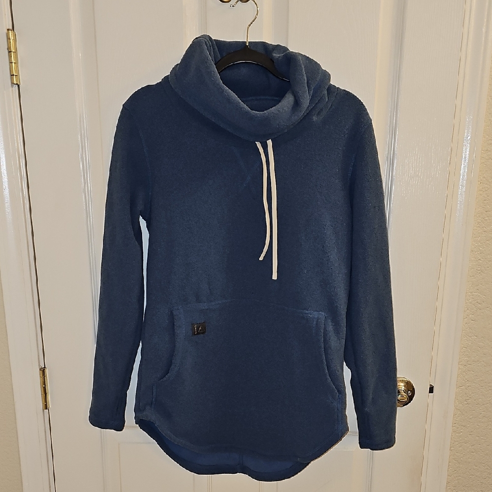 Deso Tallac Big Sky Cozy Blue Cowl Neck Pullover